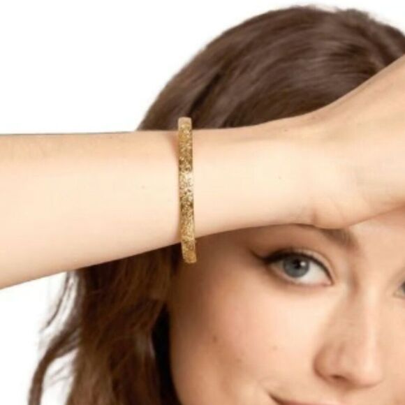 Our Spare Change Floral Cuff 18k Gold Plated Brass - Picture 7 of 7